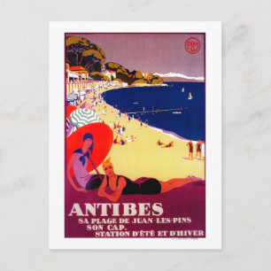 Antibes Vintage PosterEurope Postcard