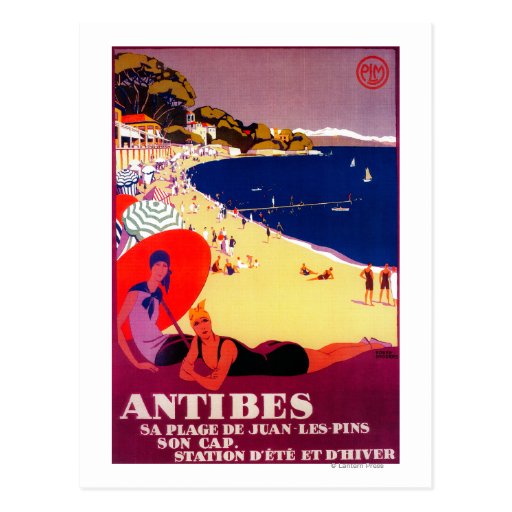 Image of Antibes Vintage PosterEurope Postcard