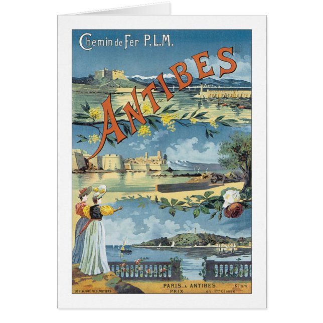 Antibes Vintage Travel Poster (Front)