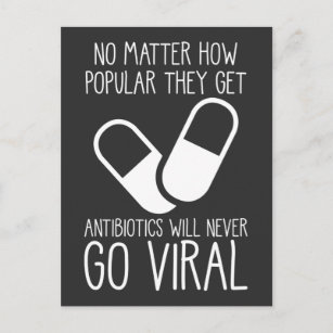 Antibiotics Viral Science Researcher Pharmacist Postcard