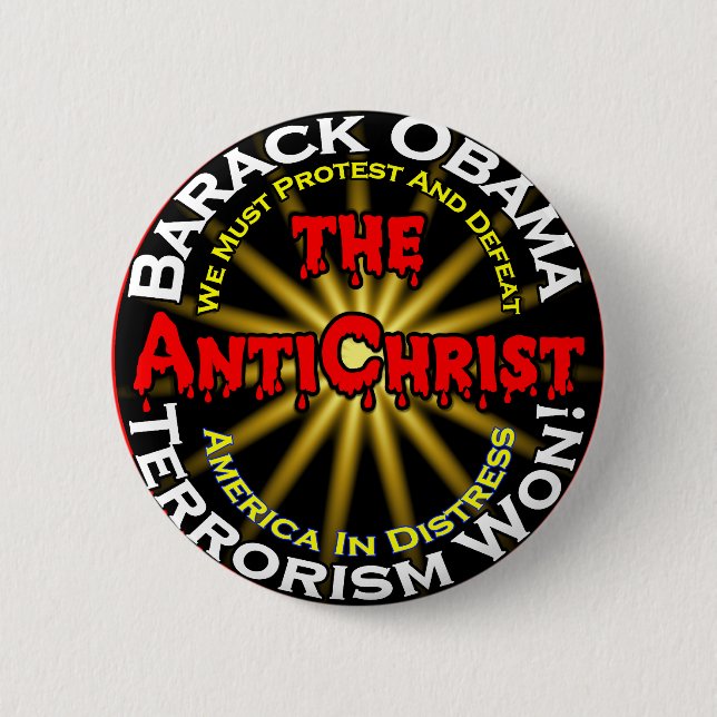 AntiChristObamaDefeat 6 Cm Round Badge (Front)