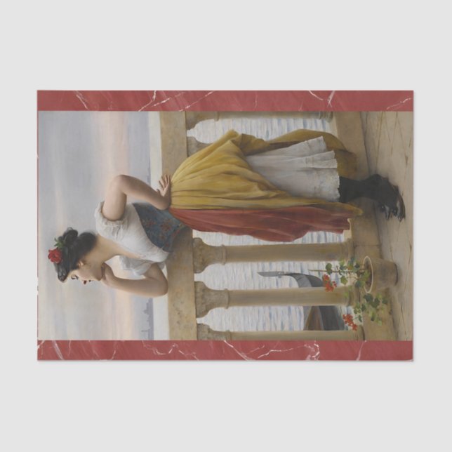 Anticipation by Eugene de Blaas, Art Decoupage Tissue Paper (Front)