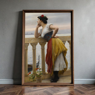 Anticipation by Eugene de Blaas, Art Poster