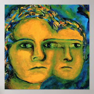 Anticipation - Gold and Emerald Goddess Poster