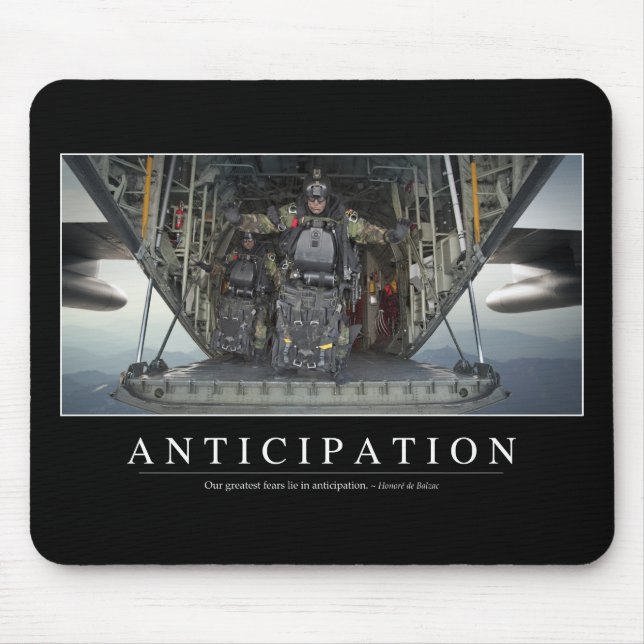 Anticipation: Inspirational Quote Mouse Mat (Front)