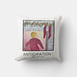 Anticipation on Christmas Eve Cushion