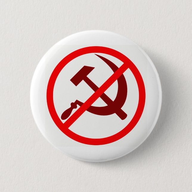 anticommunist 6 cm round badge (Front)