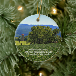 Antietam Observation Tower Round Ornament