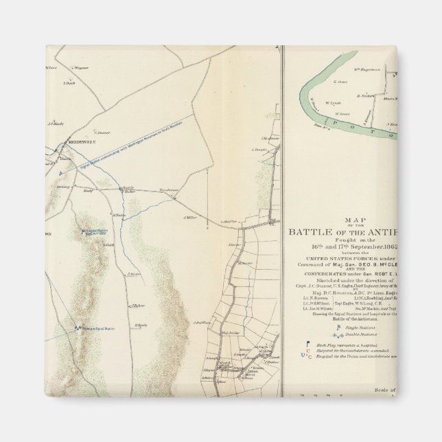 Antietam, Suffolk, Gettysburg Magnet (Front)