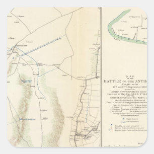 Antietam, Suffolk, Gettysburg Square Sticker