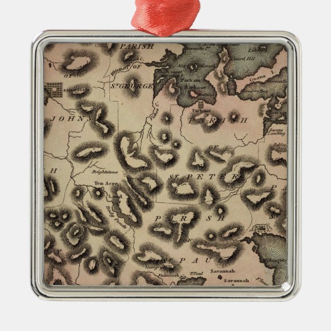 Antigua 2 metal tree decoration (Front)