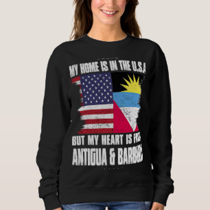 Antigua American Patriot Grown Proud Home Heart US Sweatshirt