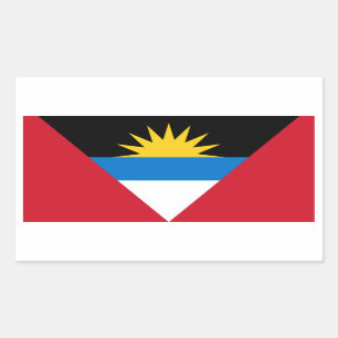 Antigua and Barbuda (Antiguan/Barbudan) Flag Rectangular Sticker