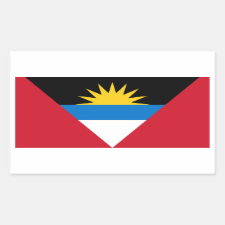 Antigua and Barbuda (Antiguan/Barbudan) Flag Rectangular Sticker