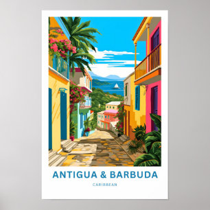 Antigua and Barbuda Caribbean Travel Print