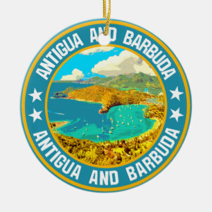 Antigua and Barbuda                                Ceramic Tree Decoration