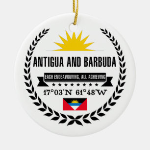 Antigua and Barbuda Ceramic Tree Decoration