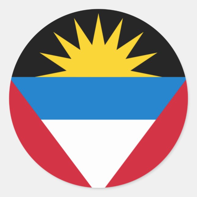 antigua and barbuda classic round sticker (Front)
