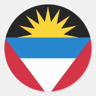 antigua and barbuda classic round sticker