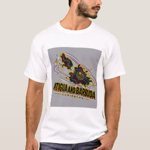 Antigua and Barbuda Dynamic Topographic Caribbean T-Shirt