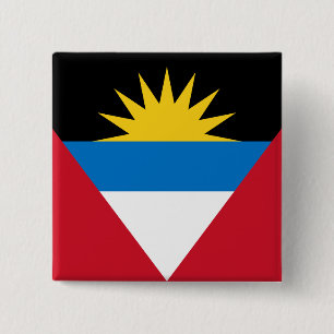 Antigua and Barbuda Flag 15 Cm Square Badge