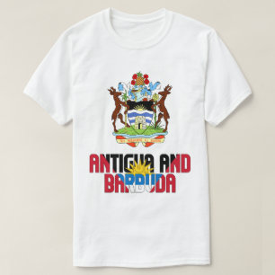 Antigua and Barbuda Flag and Coat Of Arms T-Shirt