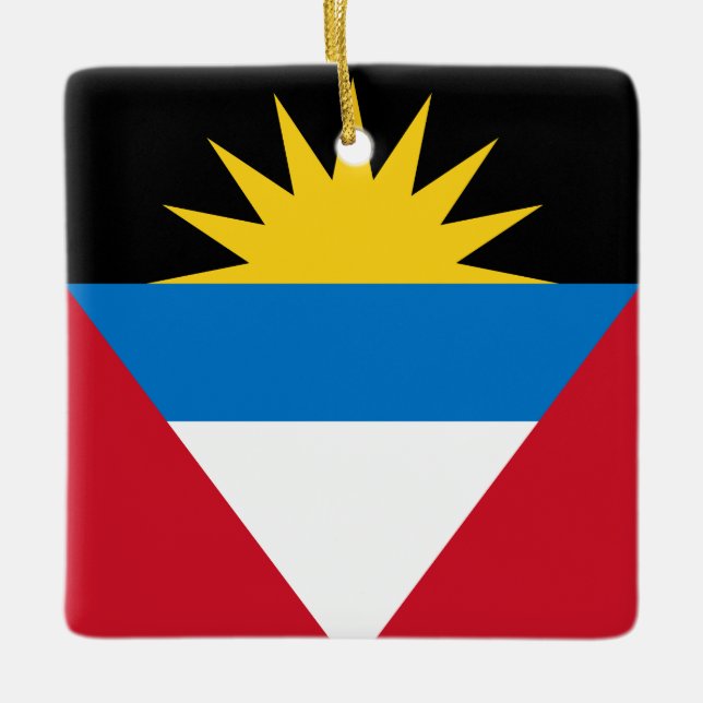 Antigua and Barbuda Flag Ceramic Ornament (Front)