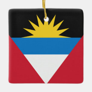 Antigua And Barbuda Flag Ceramic Ornament
