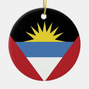 Antigua and Barbuda flag Ceramic Tree Decoration