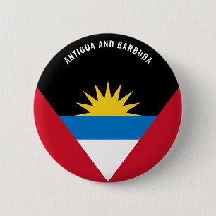 Antigua and Barbuda Flag Charming Patriotic 6 Cm Round Badge