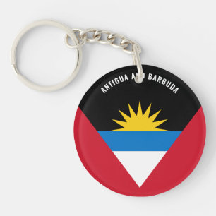 Antigua and Barbuda Flag Charming Patriotic Key Ring