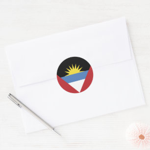 Antigua and Barbuda flag Classic Round Sticker
