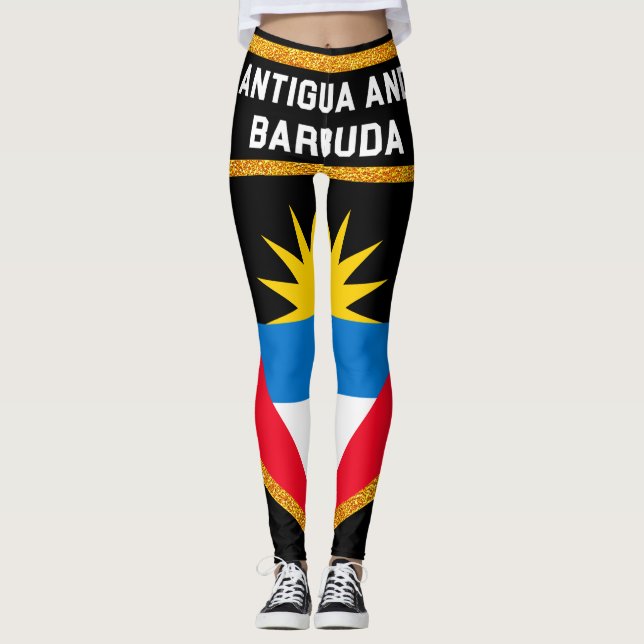 Antigua And Barbuda Flag Leggings (Front)