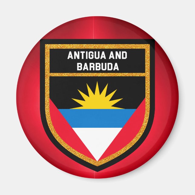 Antigua And Barbuda Flag Magnet (Front)