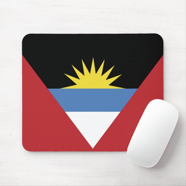 Antigua and Barbuda flag Mouse Mat (With Mouse)