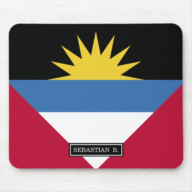 Antigua and Barbuda Flag Mouse Mat (Front)