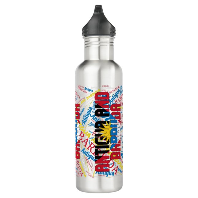 Antigua and Barbuda Flag Patriotic 710 Ml Water Bottle (Right)
