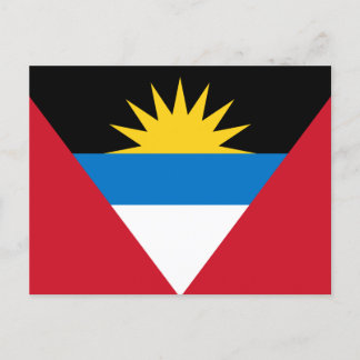 antigua and barbuda flag postcard