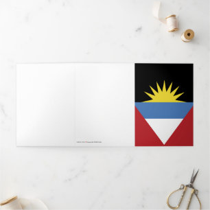 Antigua and Barbuda flag Tri-Fold Card