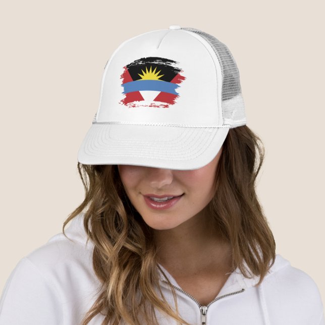 Antigua and Barbuda flag Trucker Hat (In Situ)