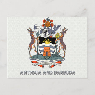 Antigua And Barbuda High Quality Coat of Arms Postcard