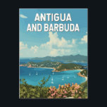 Antigua and Barbuda Illustration Travel Art Retro Postcard<br><div class="desc">Antigua and Barbuda vector artwork design. Antigua and Barbuda,  a twin-island paradise in the Caribbean,  is known for its pristine white-sand beaches,  crystal-clear waters,  and rich maritime history.</div>