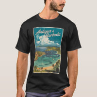 Antigua and Barbuda Painterly Travel Art Vintage