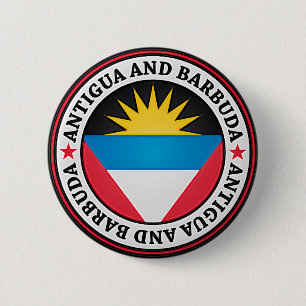 Antigua And Barbuda Round Emblem 6 Cm Round Badge