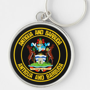 Antigua and Barbuda Round Emblem Key Ring