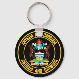 Antigua and Barbuda Round Emblem Key Ring