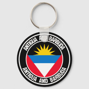 Antigua and Barbuda Round Emblem Key Ring