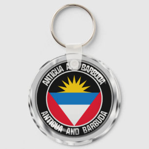 Antigua and Barbuda Round Emblem Key Ring