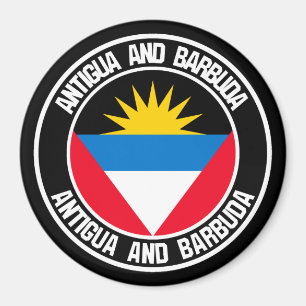 Antigua and Barbuda Round Emblem Magnet