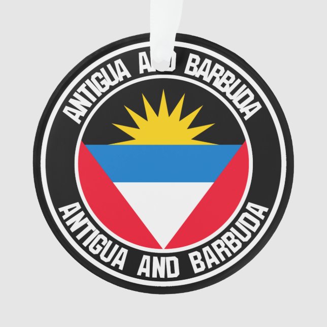 Antigua and Barbuda Round Emblem Ornament (Front)